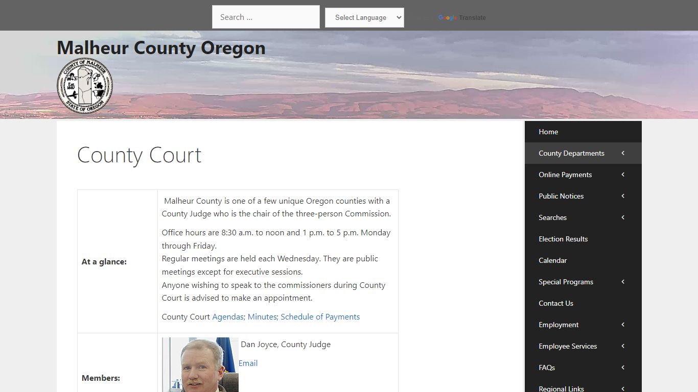 County Court – Malheur County Oregon